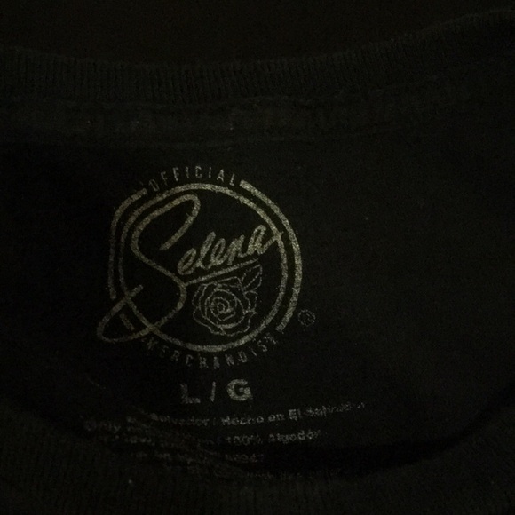 SELENA Black Tee sz Large - Picture 3 of 3